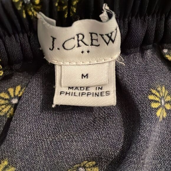 J.Crew Blue Floral Faux Wrap Hi-Lo Skirt Womens Size Medium Lightweight - Picture 2 of 9